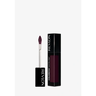 Imagen de Revlon ColorStay Satin Ink Pintalabios líquido permanate acabado brillo satinado Gama Nudes y Marrones, Tono 022 Black Cherry