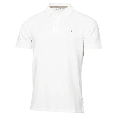 Imagen de Calvin Klein Hombre Planeta amistoso Supersoft Polo Camisa Blanco L