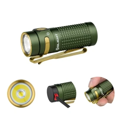 Imagen de OLIGHT Baton 4 Mini EDC Linterna de 1300 Lúmenes, 170 metros Alcance, Impermeable IPX8, Lámpara Mano Recargable y Batería Potente 650 mAh, 30 días Larga Duración, Ideal para Camp Pescar Viaje