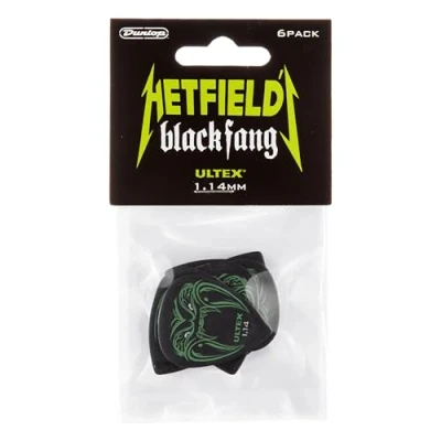 Imagen de JIM DUNLOP Púas Ultex Hetfield&#039;s Black Fang 1,14mm Saco de 6, Negro