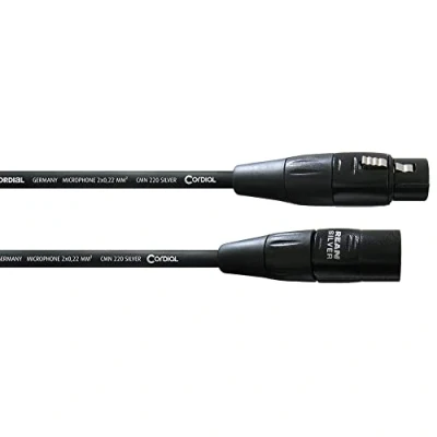 Imagen de CORDIAL Cable micro XLR 5 m Microfono Essentials simétrico Rean plata