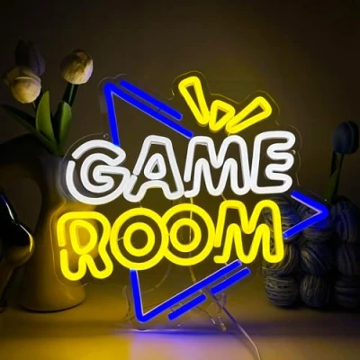 Imagen de YUEYYNS Game Room letrero de neón juego luces dormitorio, sala juegos, Bar, fiesta, pared, decoración, regalo para niños
