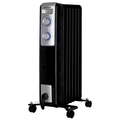 Imagen de Orbegozo RN 1500 Radiador de aceite, 7 elementos, W, luz LED, termostato regulable, recogecables, ruedas pivotantes
