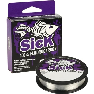 Imagen de Berkley Sick Fluorocarbon Líder Clear 50m 0,28mm (5,9kg/13lb) Flurocarbono