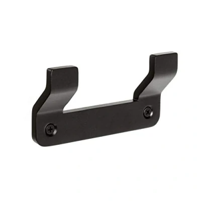 Imagen de Tatay Colgador Doble de la Colección Onyx, en Aluminio anodizado Negro Mate. Sistema fijación, Tornillos y Glue &amp; Fix, sin taladrar.