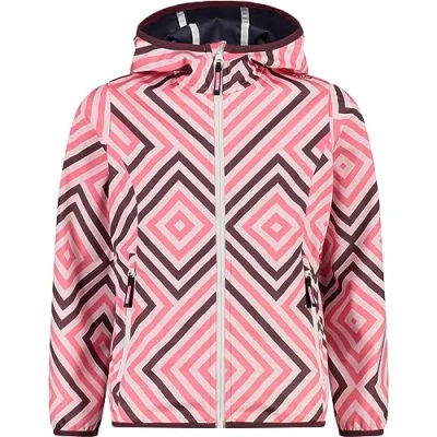 Imagen de CMP Chaqueta infantil con capucha fija, Rosa Fluo B.Co Ciruela, 110