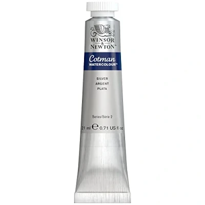 Imagen de Winsor &amp; Newton acuarela Cotman Metallics tubo de 21ml color plata , metálica, metálica