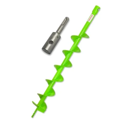 Imagen de WERHE Broca de tierra 120mm con soporte SDS Plus Punta perforación robusta para pilotes
