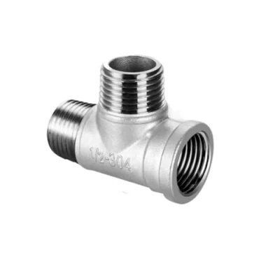 Imagen de Conector en T de rosca hembra macho acero inoxidable 304 tubería 1/4&quot; 3/8&quot; 1/2&quot; 3/4&quot; 1&quot; 1 2&quot;