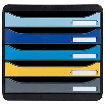 Imagen de Fichero de cajones sobremesa exacompta big box plus bee blue 5 colores surtidos