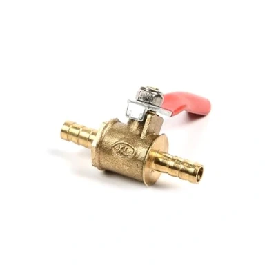 Imagen de válvula de bola latón 6 mm, cierre, manguera púas, adaptador conector para agua, gas, aceite (paquete 1)