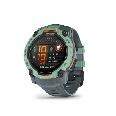 Imagen de Garmin Instinct 3, Reloj inteligente con GPS, Pantalla AMOLED de 50 mm, Resistente al agua, Aplicaciones deportivas integradas, Monitorización la salud, Linterna LED, Hasta 24 días autonomía, Verde