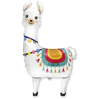 Imagen de Ballonim Globo gigante de llama XXL, aprox. 80 cm, decoración para cumpleaños, cumpleaños