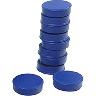 Imagen de Q Connect KF02640 Imanes Para Sujeción Ideal Pizarras Magnéticas 25 Mm Azul Caja De 10