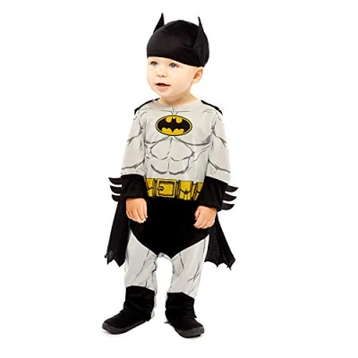 Imagen de amscan Disfraz Bebe W.B.: Batman T.6 12 Meses, dibujo animado, color gris, (361 9906708_0194099004732)