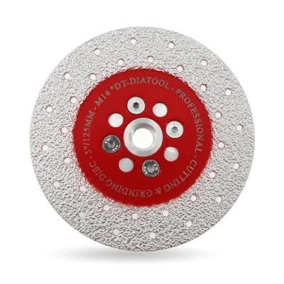Imagen de DT DIATOOL Disco Diamante de Corte y Rectificado 125 mm x M14 Hoja Sierra Soldado al Vacío para Piedra Mármol Hormigón Granito