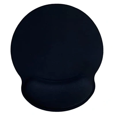Imagen de Jahosin Alfombrilla de ratón con Soporte para muñeca, reposamuñecas ergonómico Espuma viscoelástica Base Goma Antideslizante computadora y Oficina Wristblack