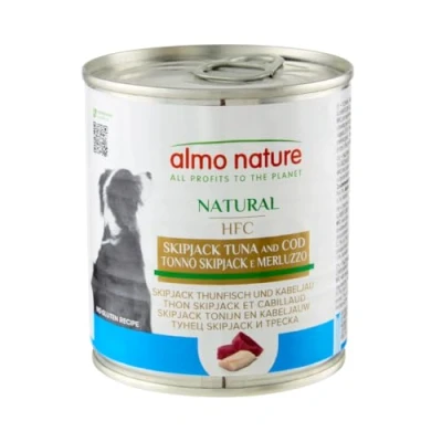 Imagen de Almo Nature Dog HFC Natural Atún Skipjack y Bacalao Paquete de 12 x 290 gr Total: 3480