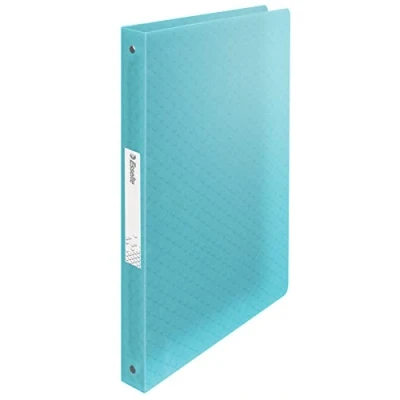 Imagen de Esselte Archivador de Anillas, Capacidad 140 Hojas, Lomo 25mm, Carpeta A4 con 4 Tapa Blanda, Casa y Oficina, Diseño en Relieve, Gama Colour&#039;Breeze, Azul, 626247
