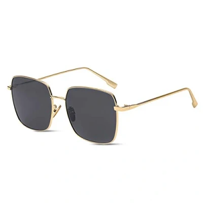 Imagen de LumiSyne Moda Gafas De Sol Polarizadas Mujer Hombre Lente Color Gradiente o Espejo Marco Metal Cuadrado Retro Protección UV400 Estilo Pareja Ultra Ligeras Al Aire Libre Viajar Regalo