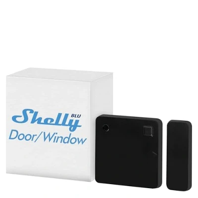 Imagen de Shelly BLU Door/Window Negro, Sensor Bluetooth De Puerta y Ventana, iOS Android App, Batería Duradera, Medición Lux E Inclinación Angulo, Crear Escenas Individuales Activación