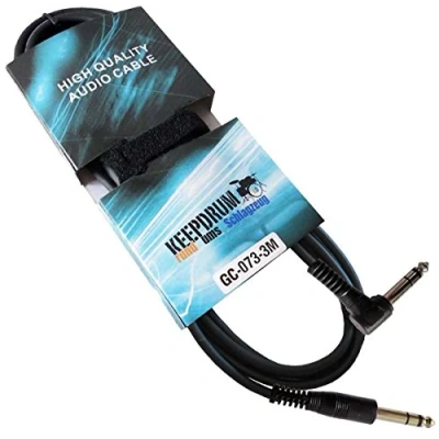 Imagen de GC Keepdrum de 073 3 m Cable audio estéreo jack 6,3 mm ángulo conector