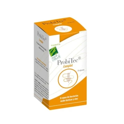 Imagen de ProbiTec Complet 30 Cápsulas Combinación de 8 Cepas Probióticos, FOS y Zinc Ayuda a Reforzar las Defensas Contribuye Mejorar la Digestión Absorción Nutrientes 100% Natural