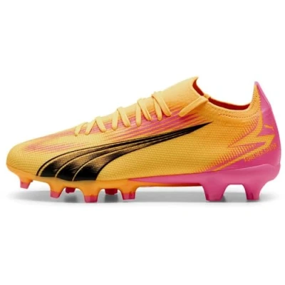 Imagen de Puma Ultra Match FG/AG Botas de fútbol con tacos, Mujer, Talla: 42.5, Sun stream/black/sunset glow Zapatos