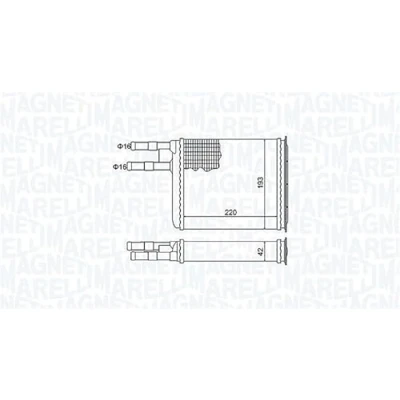 Imagen de MAGNETI MARELLI 350218401000 Radiador de Calefaccion CITROËN: Jumper I Furgoneta, Bus, FIAT: Ducato II Camión plataforma/Chasis