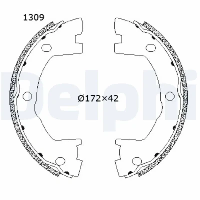 Imagen de DELPHI LS2202 Zapatas de Freno Mano