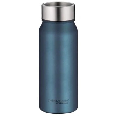 Imagen de THERMOcafé by THERMOS TC DRINKING MUG Blue mat 0,50 l, taza térmica de acero inoxidable, café para llevar, a prueba fugas, 9 horas caliente 18 frío, apto lavavajillas, sin BPA
