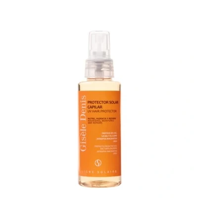 Imagen de GISÈLE DENIS Protector Solar Térmico Capilar, 100 ml, en Spray, Para Pelo Liso y Rizado, Nutre, Repara E Hidrata el Pelo, Con Vitamina Semilla de Uva, Brillo Natural, Cuidado del Cabello
