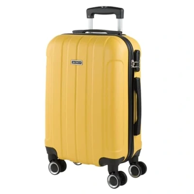 Imagen de ITACA Maleta de Cabina 55x40x20 Maletas Viaje Rígidas Trolley con 4 Ruedas Dobles Mano para Avion Ligera Equipaje Candado Combinación. Compatible Ryanair, Amarillo