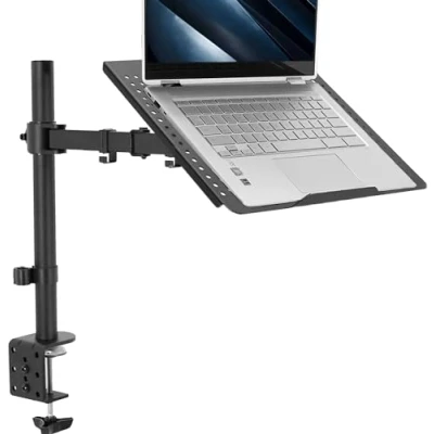 Imagen de VIVO Soporte de Escritorio para portátil Individual Extensión Totalmente Ajustable con Abrazadera C (STAND V001L)