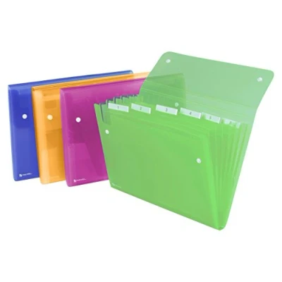 Imagen de Rexel 2102032 Carpeta Fuelle Ice 6 Compartimentos Din A4 Colores Surtidos, para 120 hojas (Pack 10 Ud)