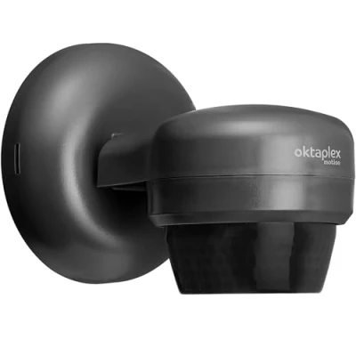 Imagen de Oktaplex Mia Detector de movimiento para exterior, 360 grados, giratorio, IP65, sensor movimiento, 10 m, alcance 230 V, color blanco