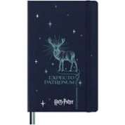 Imagen de Moleskine Colección Hechizos Wizarding World Harry Potter Patronum Notebook, Cuaderno a Rayas con Tapa Dura Resplandeciente y Guardas Personalizadas, Formato Grande 13 x 21 cm