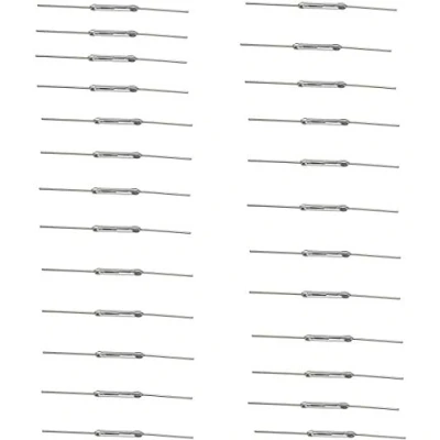 Imagen de HeyNana 25pcs magnético Reed Switch Normalmente Abierto N/O, Relé de Vidrio, Interruptor Inducción