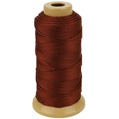 Imagen de Twisted Nylon Line Twine Cordón para Jardinería Marcado Proyectos de Bricolaje Elaboración Mampostería (1.5mm 328 Feet, Marrón)