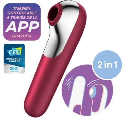 Imagen de Satisfyer Dual Love Succionador dos en unoRojo