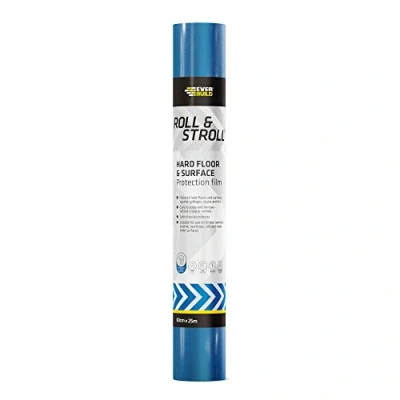 Imagen de Everbuild Protector de superficie dura Roll and Stroll suelo autoadhesivo, azul, 600 mm x 25 m
