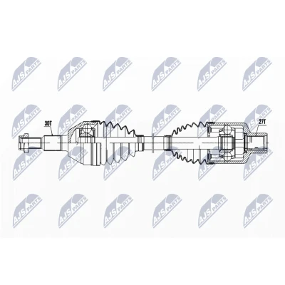 Imagen de NTY NPW PL 144 Árbol de transmisión Eje delantero, derecha 540 Caja cambios manual CHEVROLET: Captiva