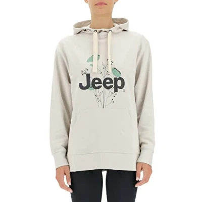 Imagen de JEEP O102606 A184 J Woman Hooded Oversize Sweatshirt Botanical Print J22W Mujer Deep Blue XS