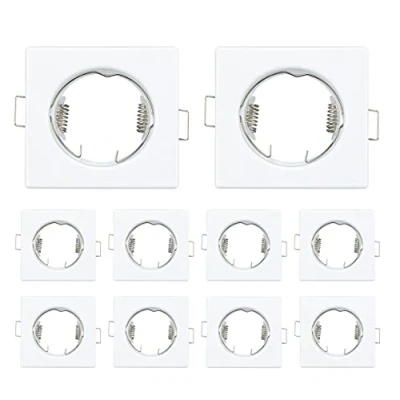 Imagen de Popp® Marco para Foco Empotrable, ARO Bombillas GU10, luz Led Redondo Fijo orientable (Pack 10, 003 FIJO)
