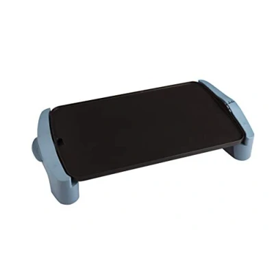 Imagen de Jata GR2500AM Plancha de Asar, Antiadherente, Resistencia al rayado, 2500 W, Medidas 46 x 28 cm, en forma M, Fabricada España, Fácil limpieza, Bandeja recogesalsas