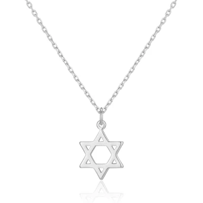 Imagen de Philip Jones Collar Chapado en plata con estrella de David,