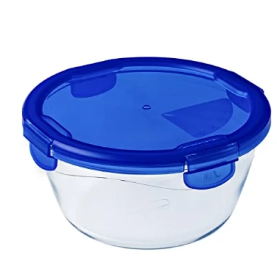 Imagen de Pyrex Cook &amp; Go Recipiente Redondo 15CM 68CL con Tapa Cook&amp;GO, Azul, 2.41 cm