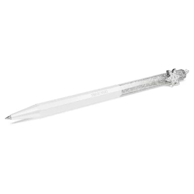 Imagen de Swarovski Bolígrafo Crystalline, Forma octagonal, Copo de nieve, Blanco, Lacado blanco