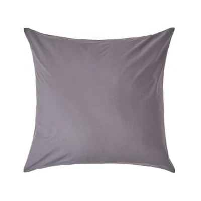 Imagen de HOMESCAPES Funda de almohada algodón egipcio puro 60 x cm, 200 hilos, 400 equivalente a percal, tamaño grande, cuadrada, con cremallera, color gris oscuro