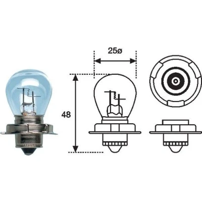Imagen de MAGNETI MARELLI 002588300000 Lámpara, faro de carretera S3 12V 15W P26s Halógena